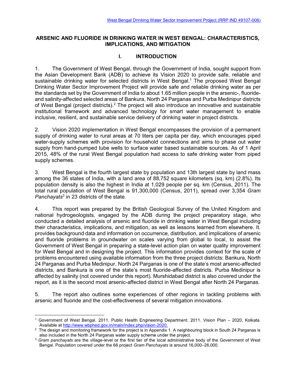 Arsenic and Fluoride in Drinking Water in West Bengal: Characteristics, Implications, and Mitigation