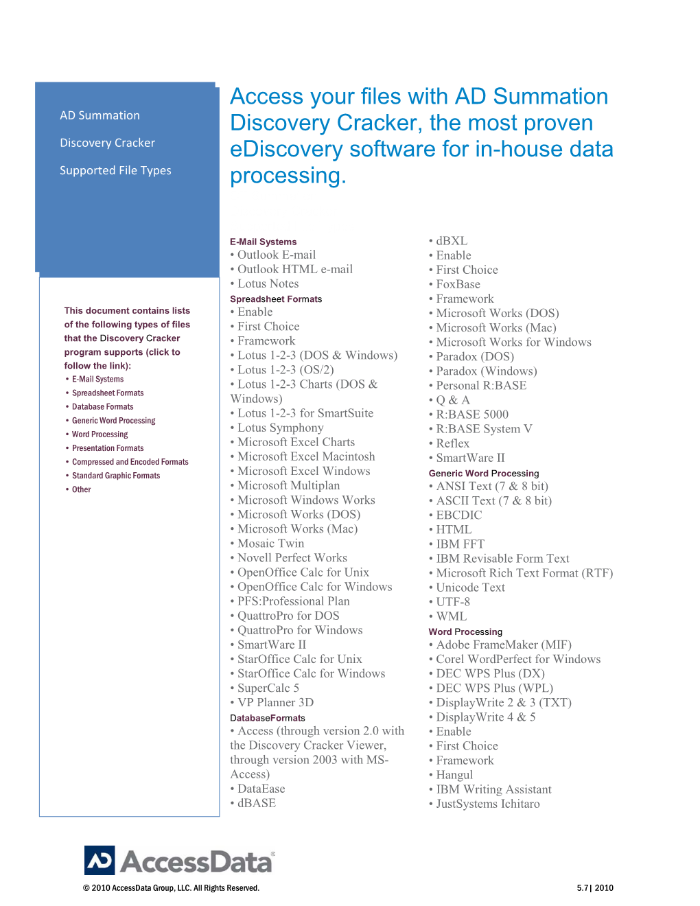 Access Your Files with AD Summation Discovery Cracker, the Most Proven