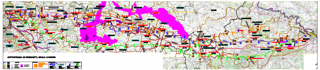 Autostrada A2 Warianty, Skala 1:100000 6 1