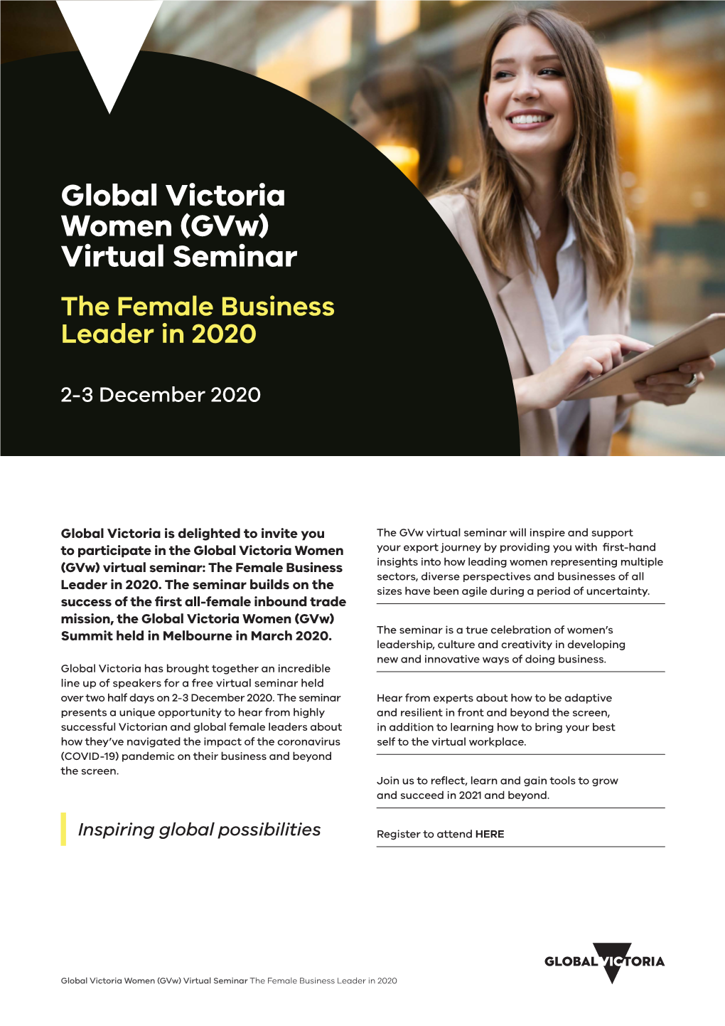 Global Victoria Women (Gvw) Virtual Seminar the Female Business Leader in 2020