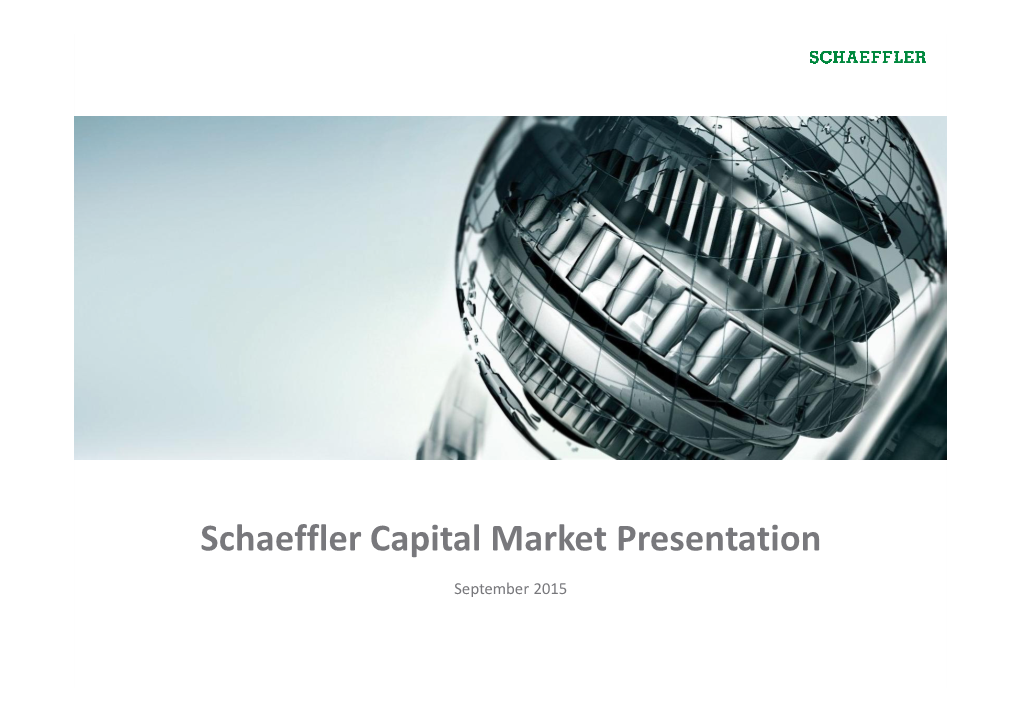 Schaeffler Capital Market Presentation