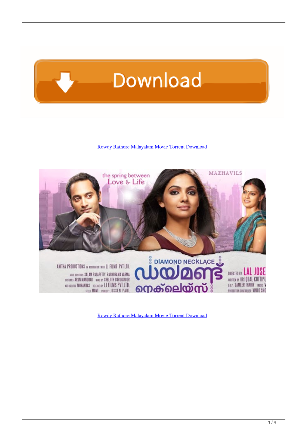Rowdy Rathore Malayalam Movie Torrent Download