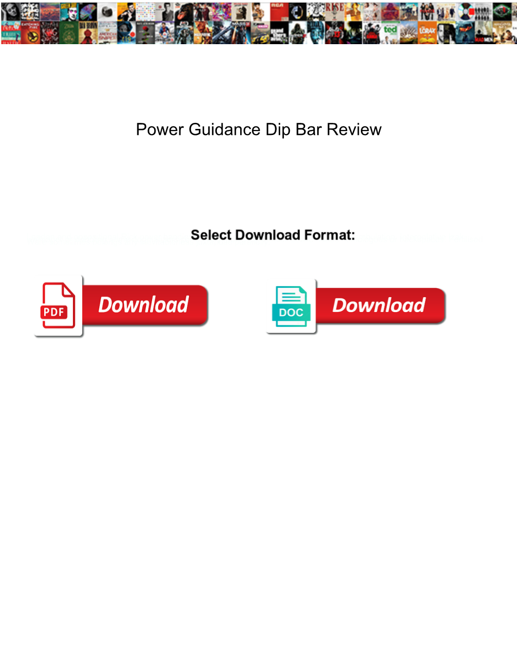 Power Guidance Dip Bar Review