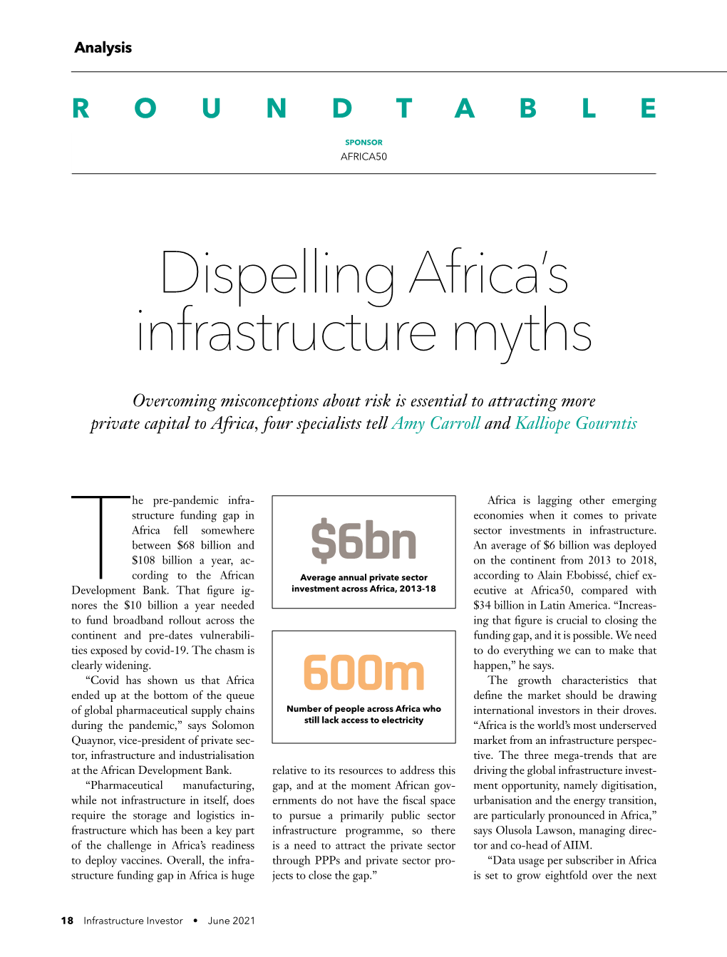 Infrastructure Investor Africa Roundtable 2021.Pdf