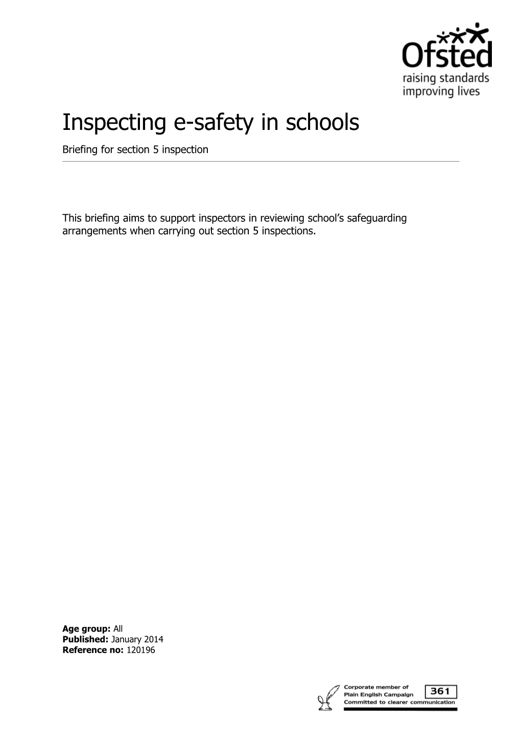 Ofsted Template - with Summary, Contents and Copyright