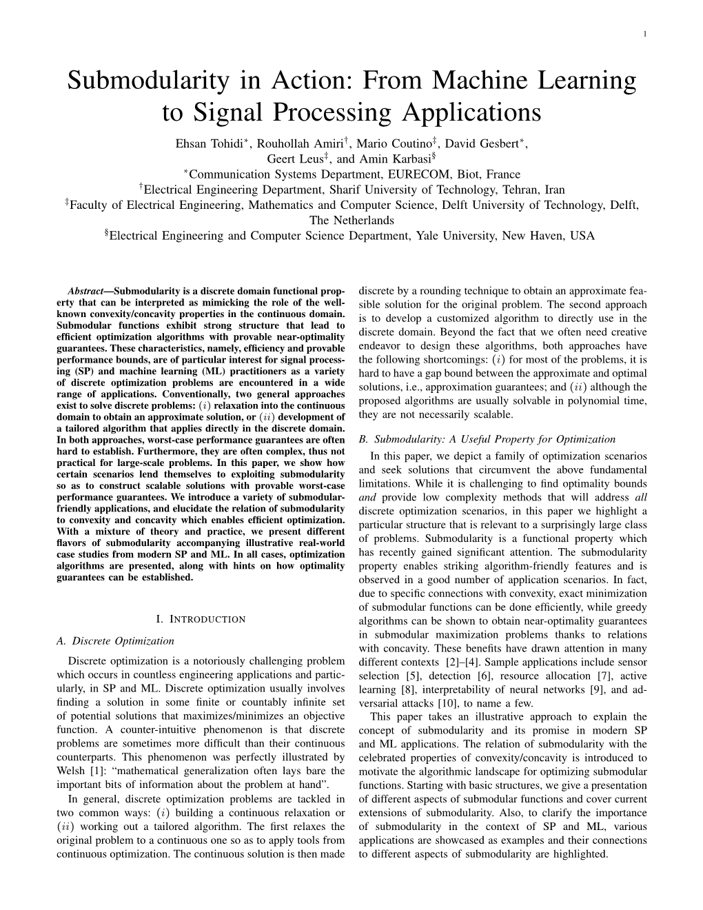 From Machine Learning to Signal Processing Applications