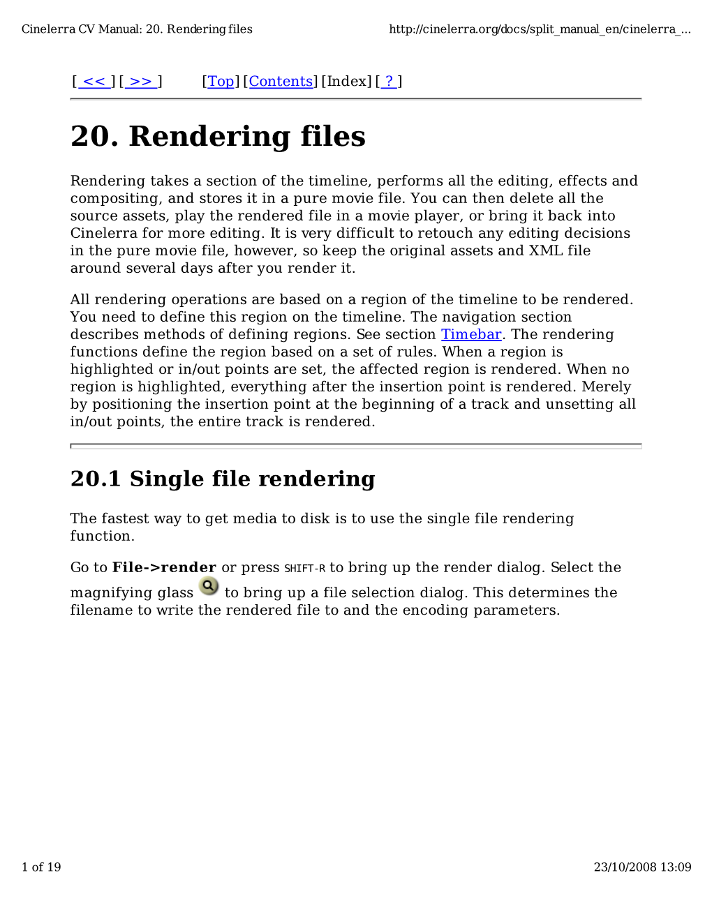 20. Rendering Files