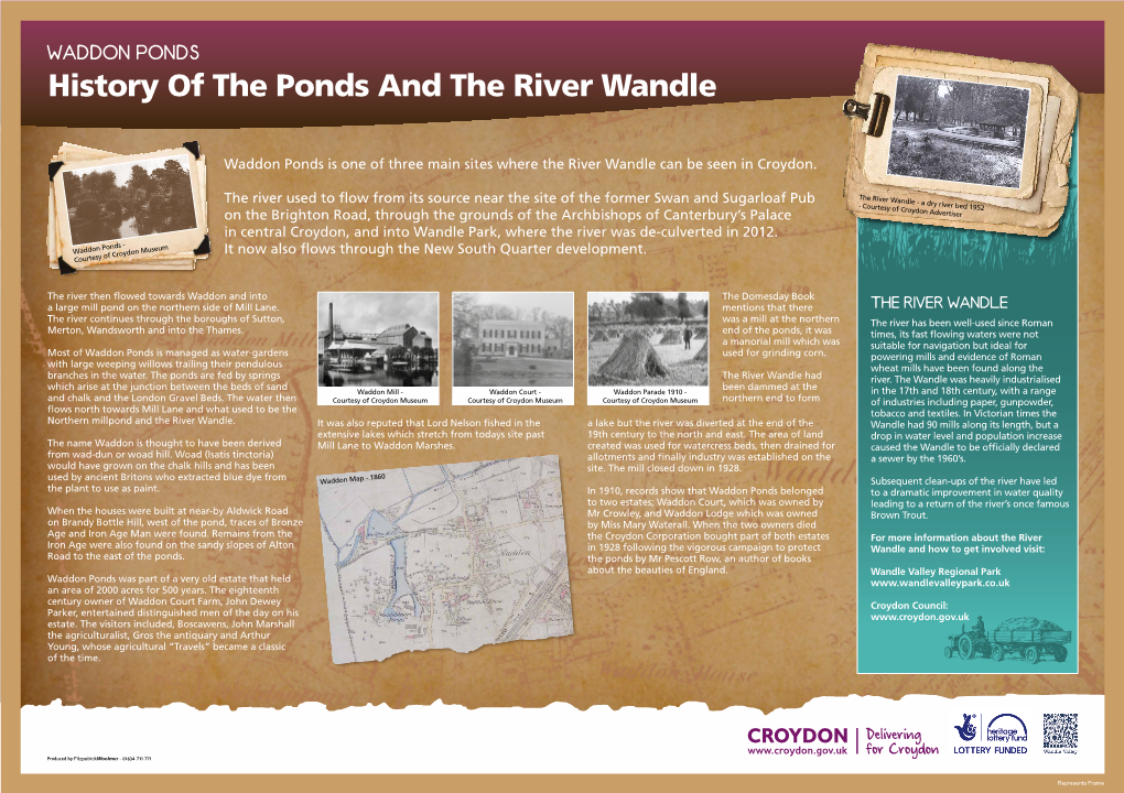WADDON PONDS History of the Ponds and the River Wandle