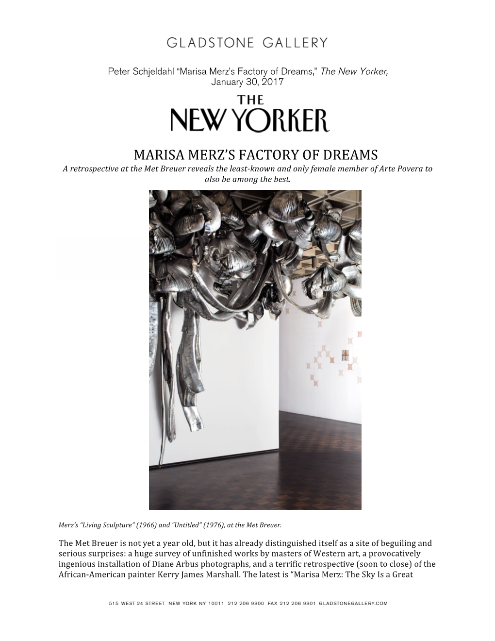 Marisa Merz's Factory of Dreams