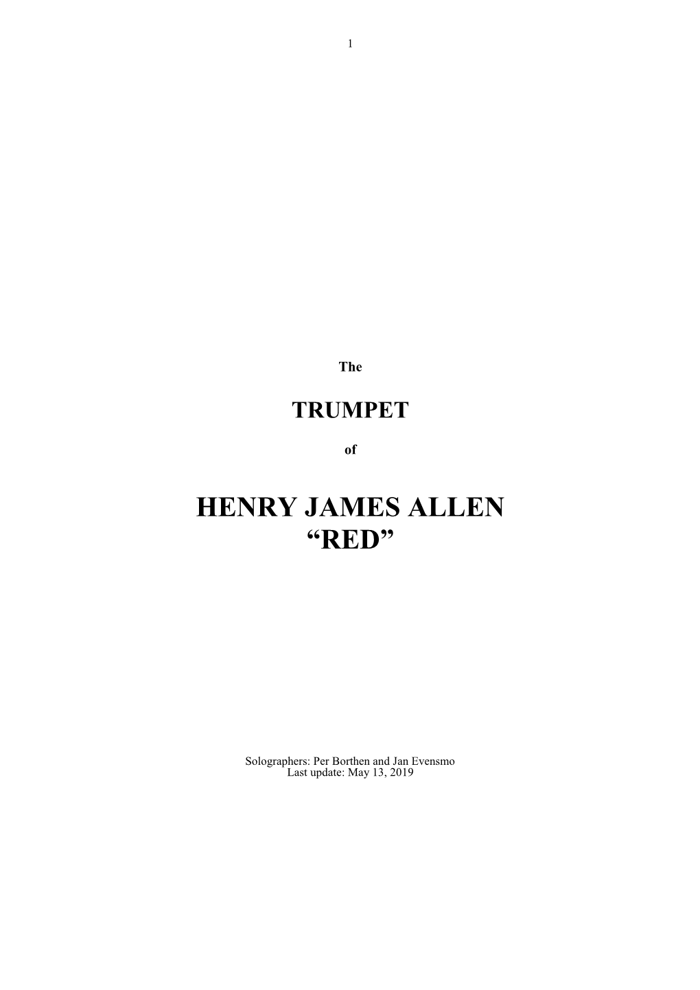 Henry James Allen “Red”