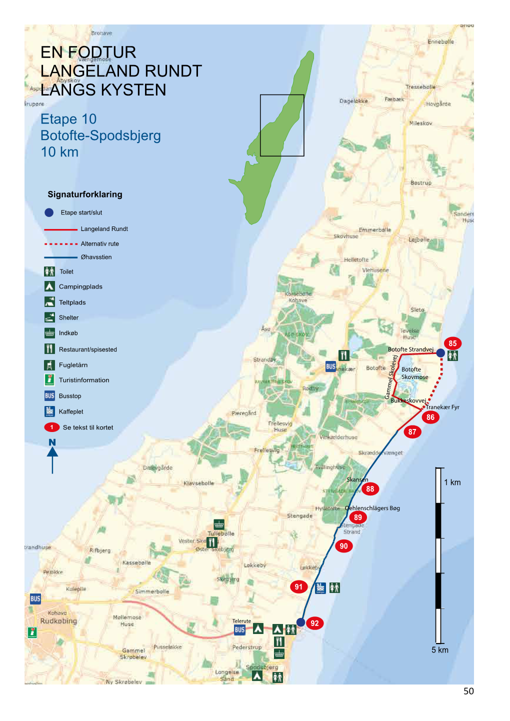 Kort Og Beskrivelse Til Etape 10 Botofte-Spodsbjerg