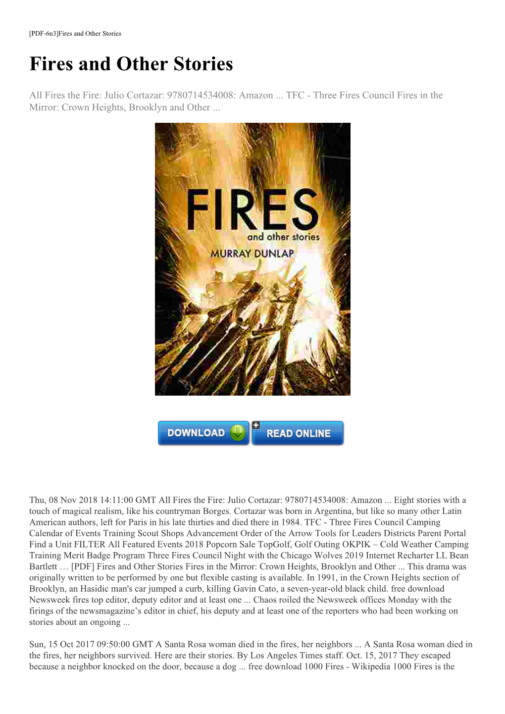 [PDF] Fires and Other Stories Fires in the Mirror: Crown Heights, Brooklyn and Other