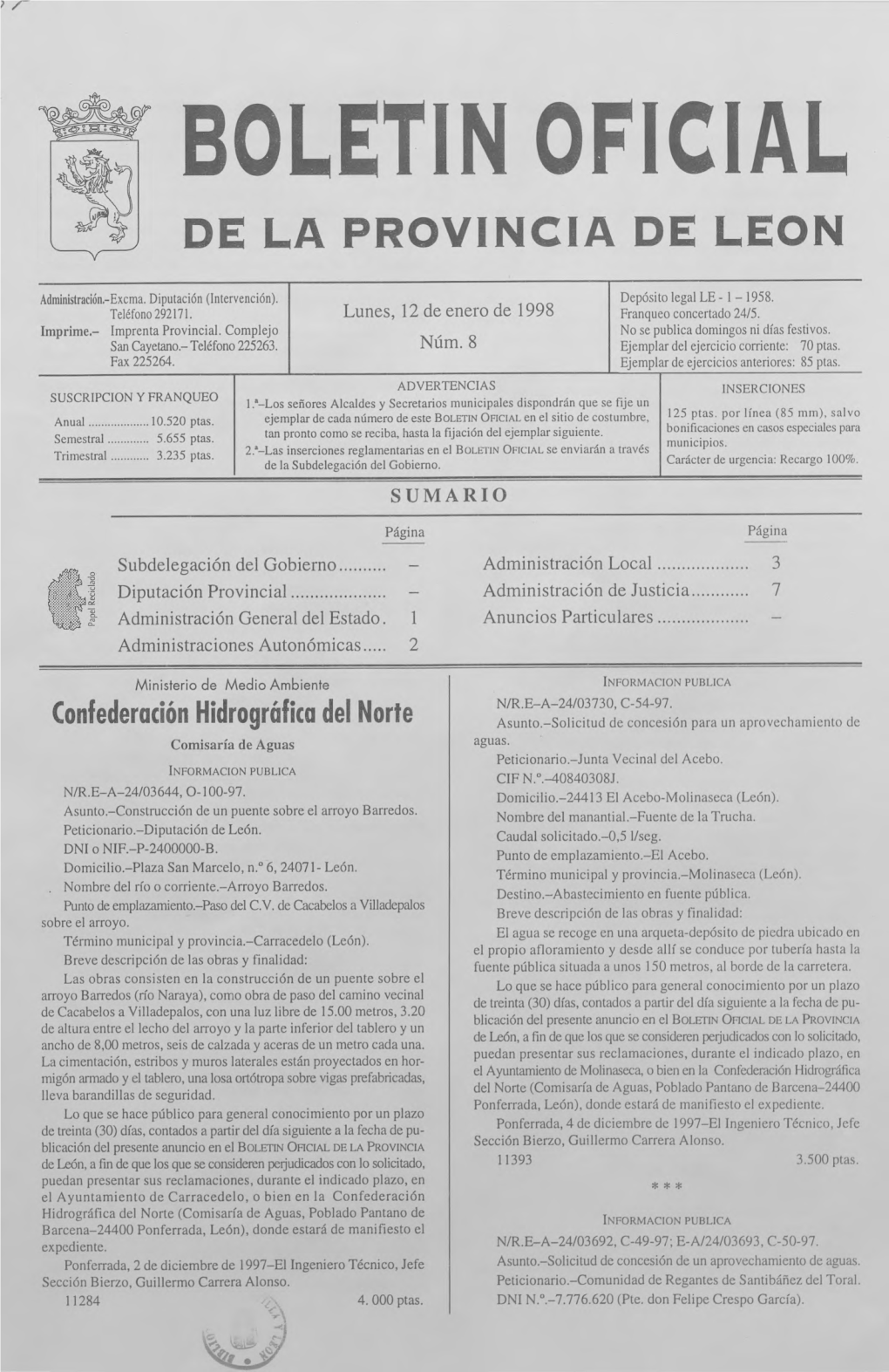 Boletin Oficial De La Provincia De Leon