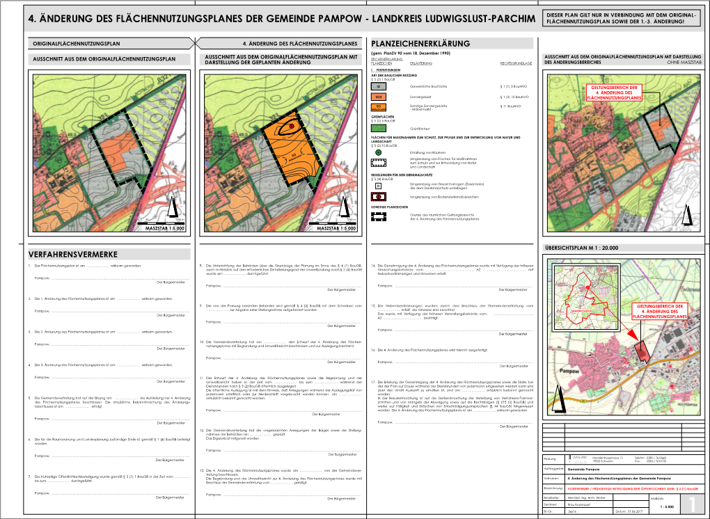 Landkreis Ludwigslust-Parchim Flächennutzungsplan Sowie Der 1.-3