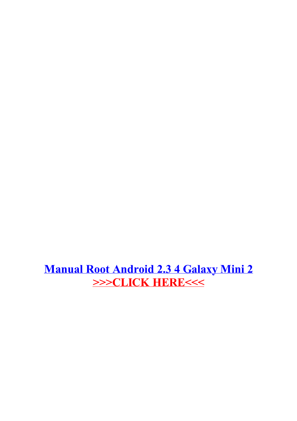 Manual Root Android 2.3 4 Galaxy Mini 2