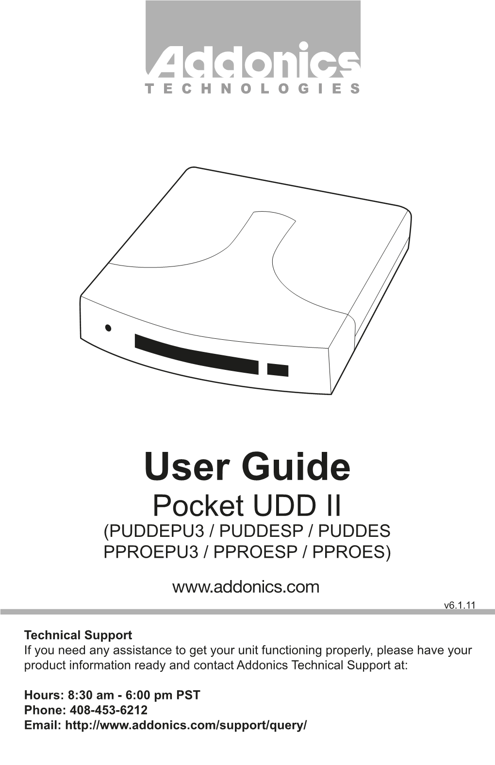 User Guide Pocket UDD II (PUDDEPU3 / PUDDESP / PUDDES PPROEPU3 / PPROESP / PPROES) V6.1.11