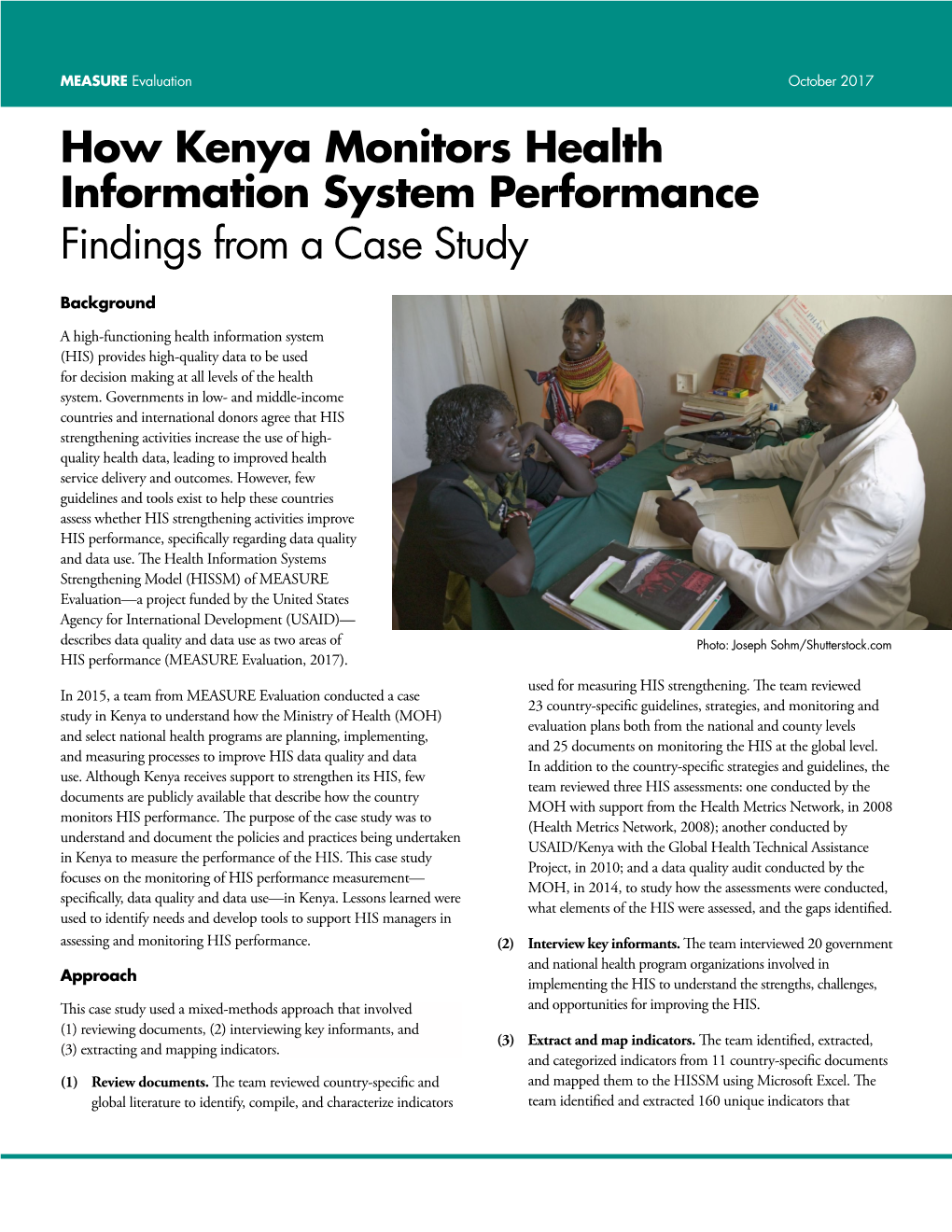 How Kenya Monitors Health Information System Performance Findings from a Case Study