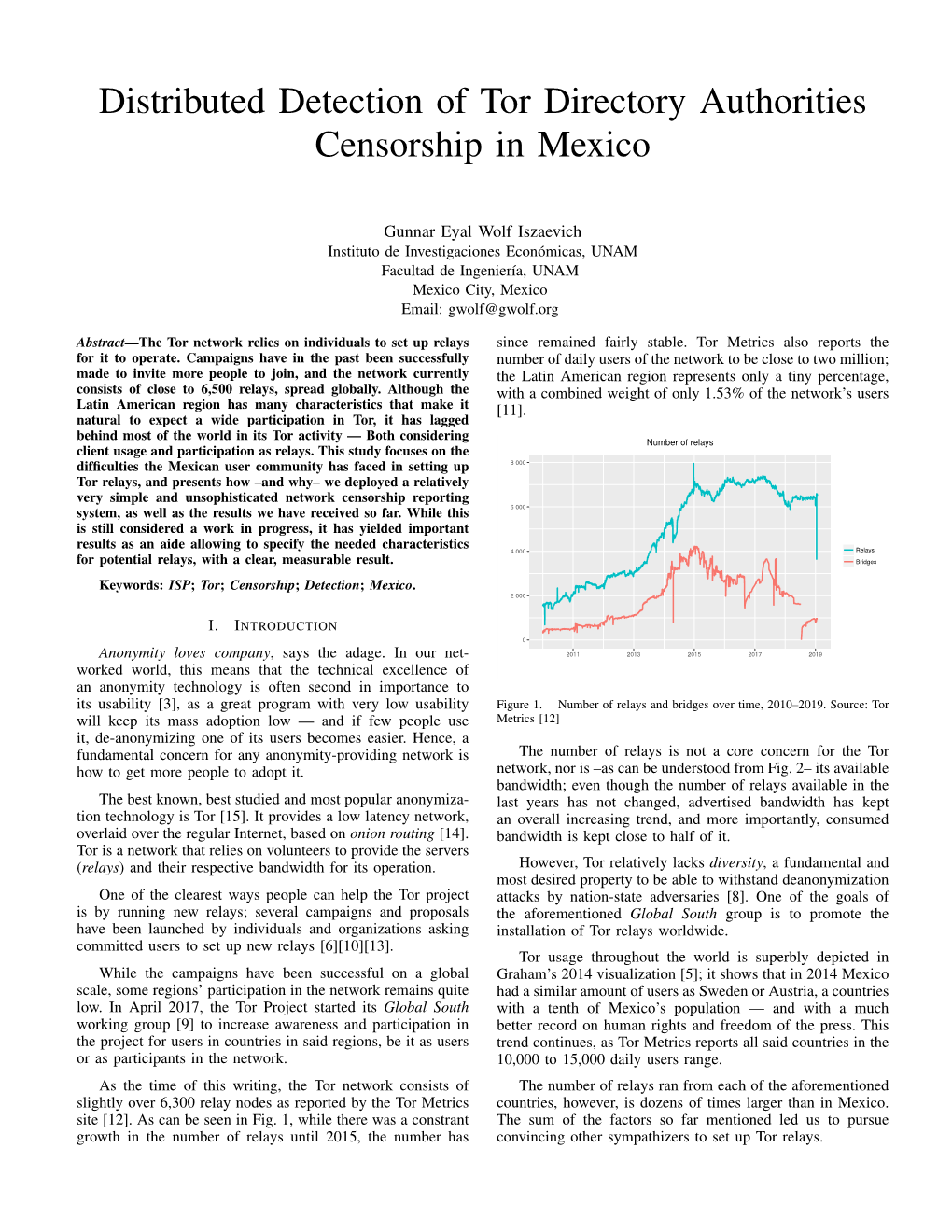 Distributed Detection of Tor Directory Authorities Censorship in Mexico