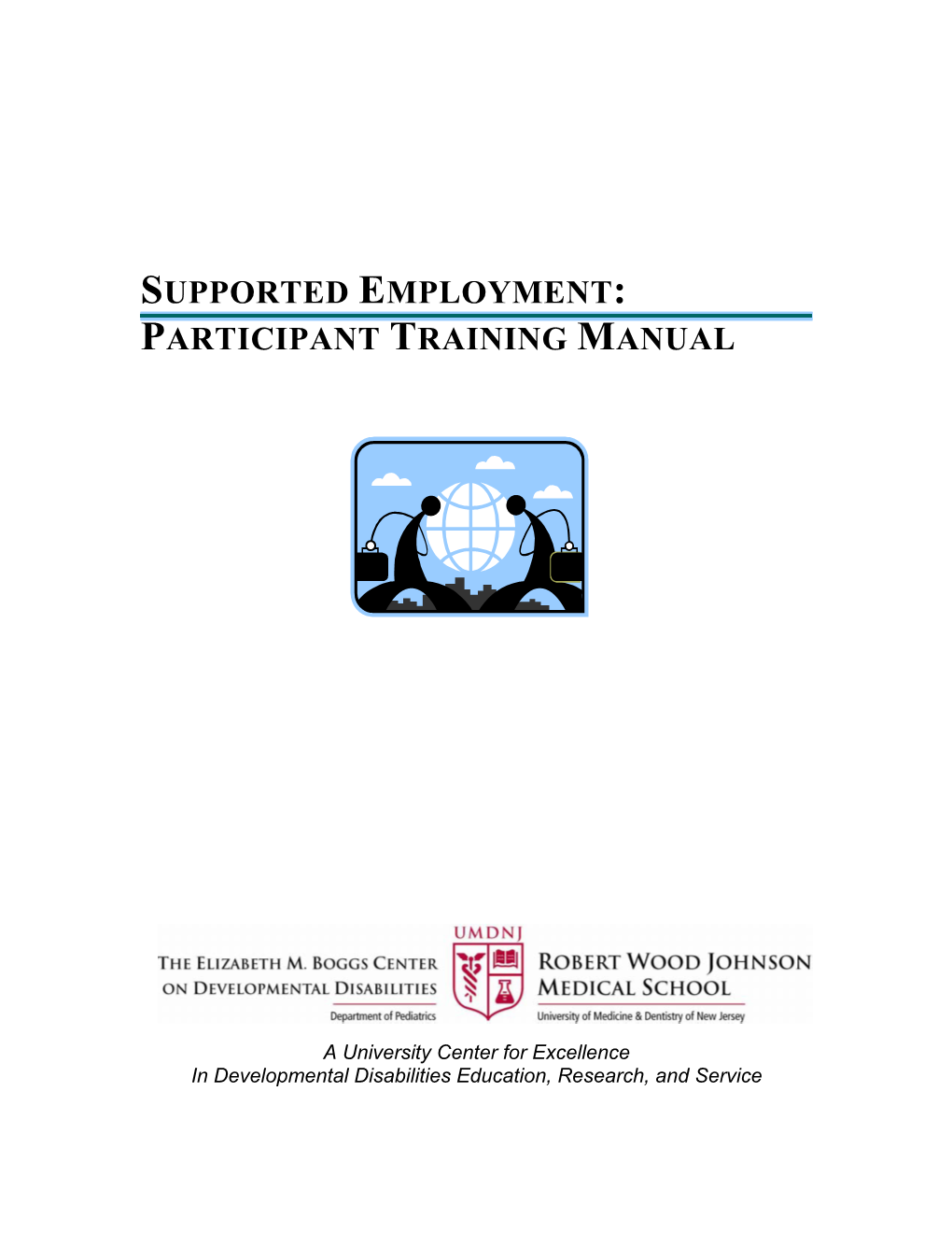 Supported Employment: Participant Training Manual