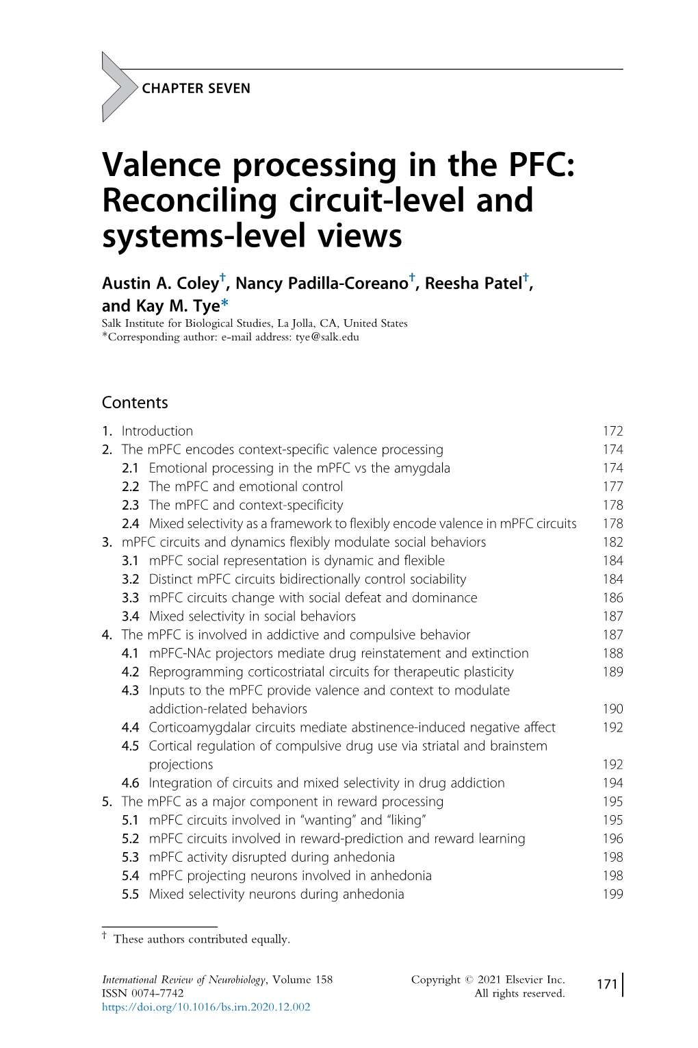 Valence Processing in the PFC: Reconciling Circuit-Level and Systems-Level Views