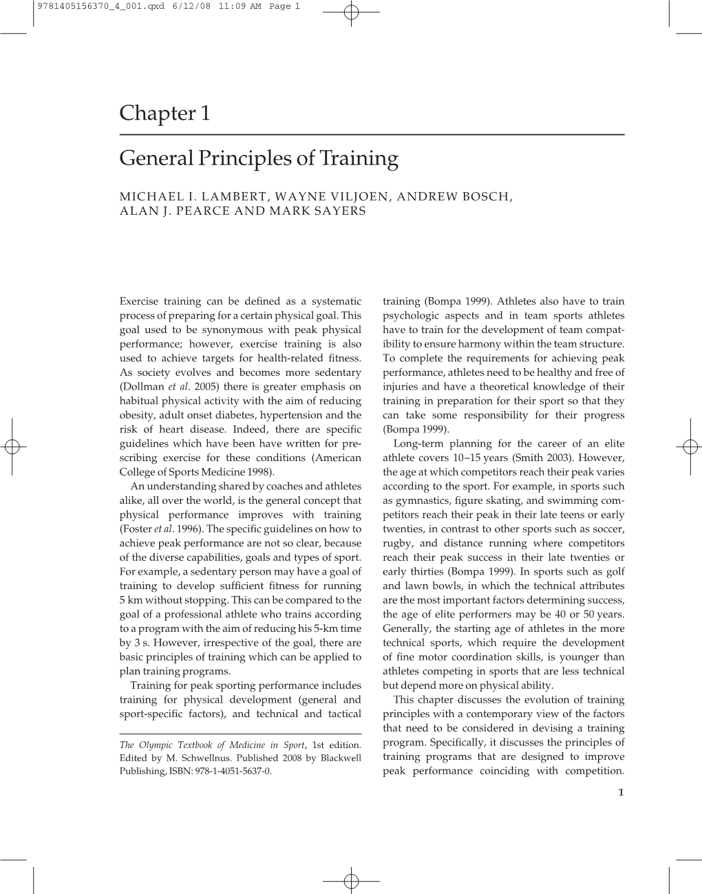 Chapter 1 General Principles of Training