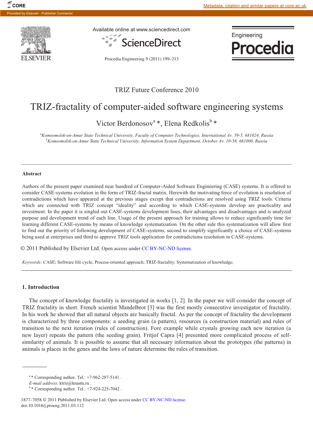 TRIZ-Fractality of Computer-Aided Software Engineering Systems