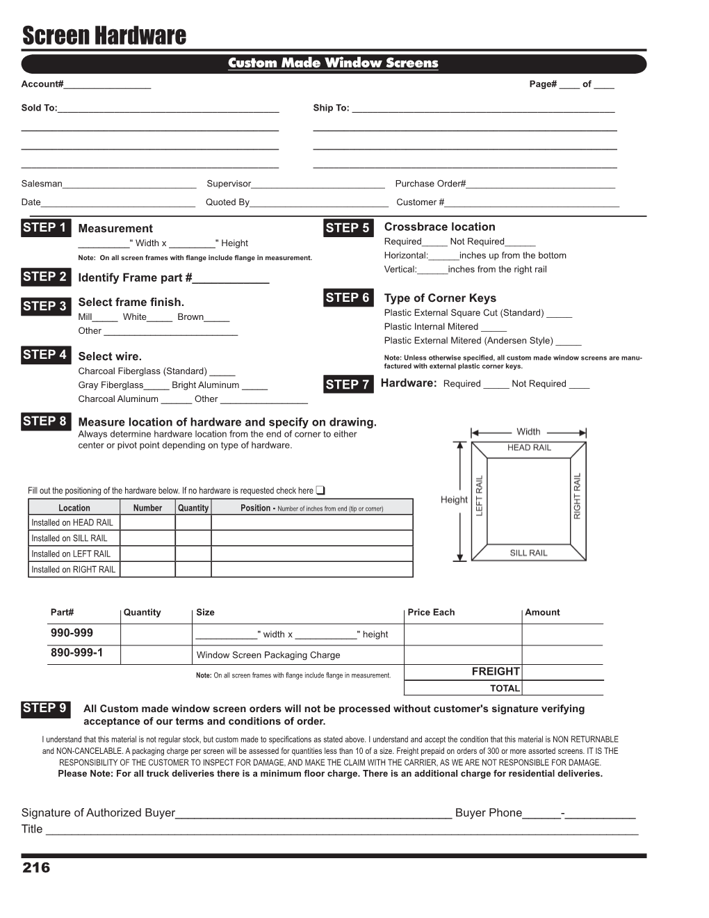 Screen Hardware Custom Made Window Screens