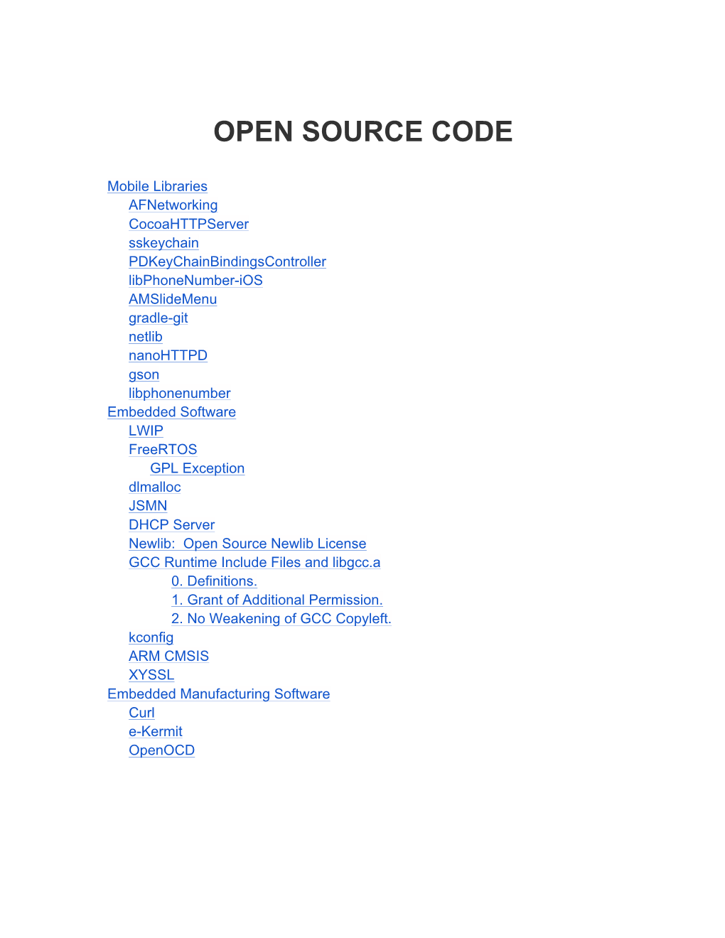 Open Source Code