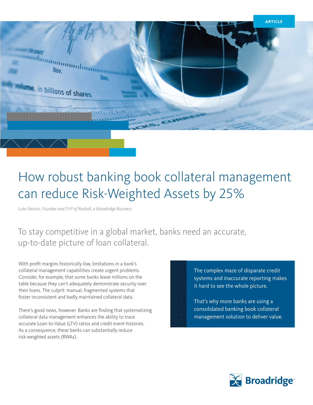 How Robust Banking Book Collateral Management Can Reduce Risk-Weighted Assets by 25%