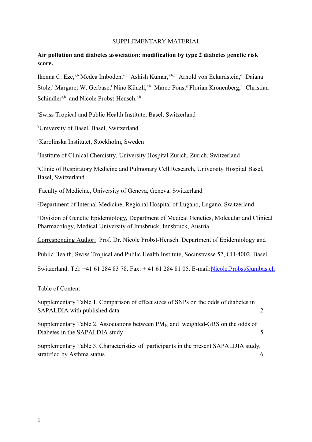 Air Pollution and Diabetes Association: Modification by Type 2 Diabetes Genetic Risk Score