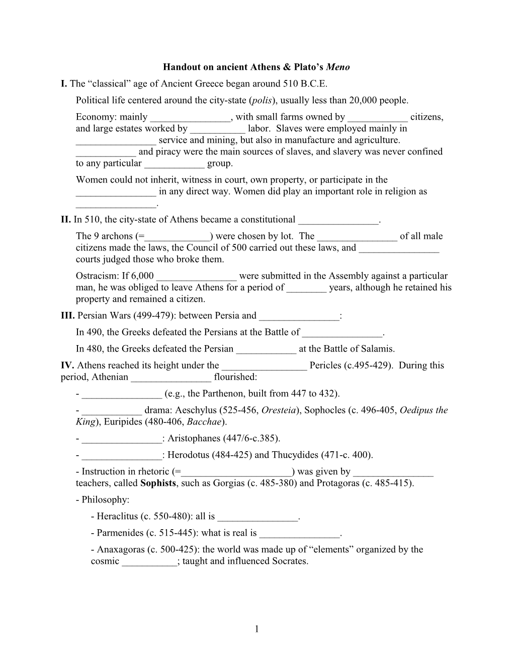 History of Philosophy: Renaissance Through Enlightenment (650:103) s1