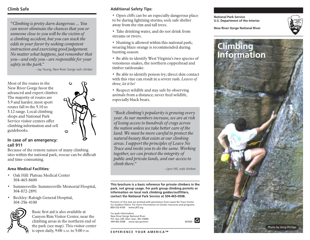 Climbing Brochure