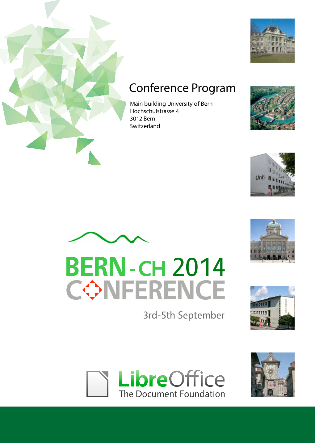 Conference Program Main Building University of Bern Hochschulstrasse 4 3012 Bern Switzerland