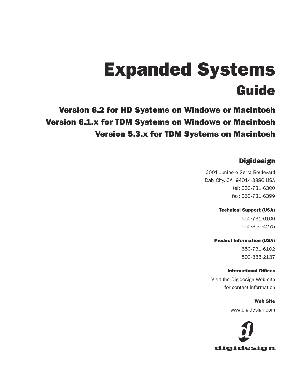 Pro Tools Expanded Systems Guide