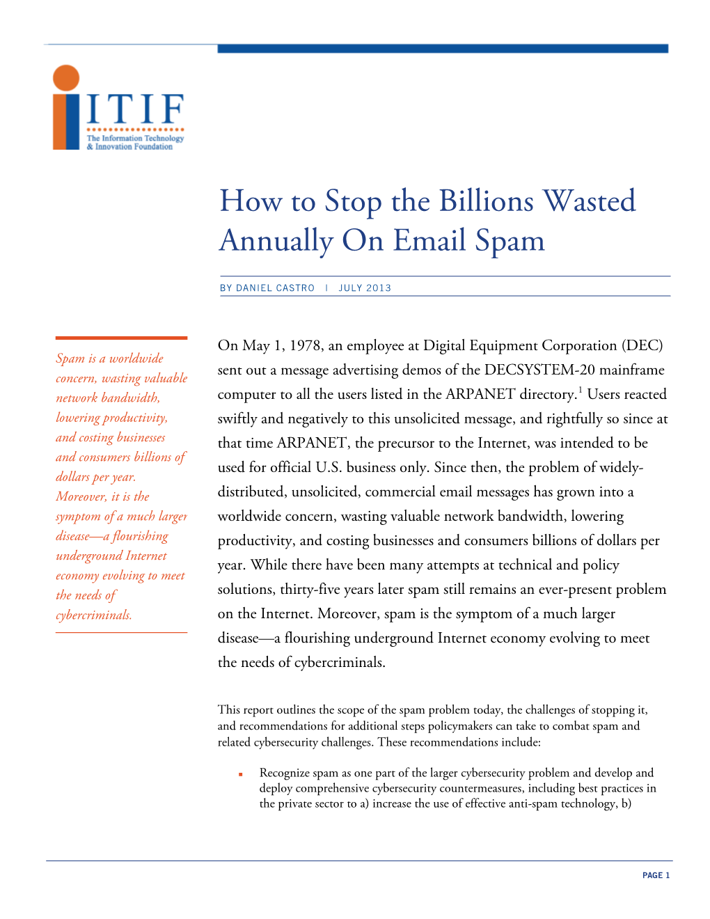 How to Stop the Billions Wasted Annually on Email Spam