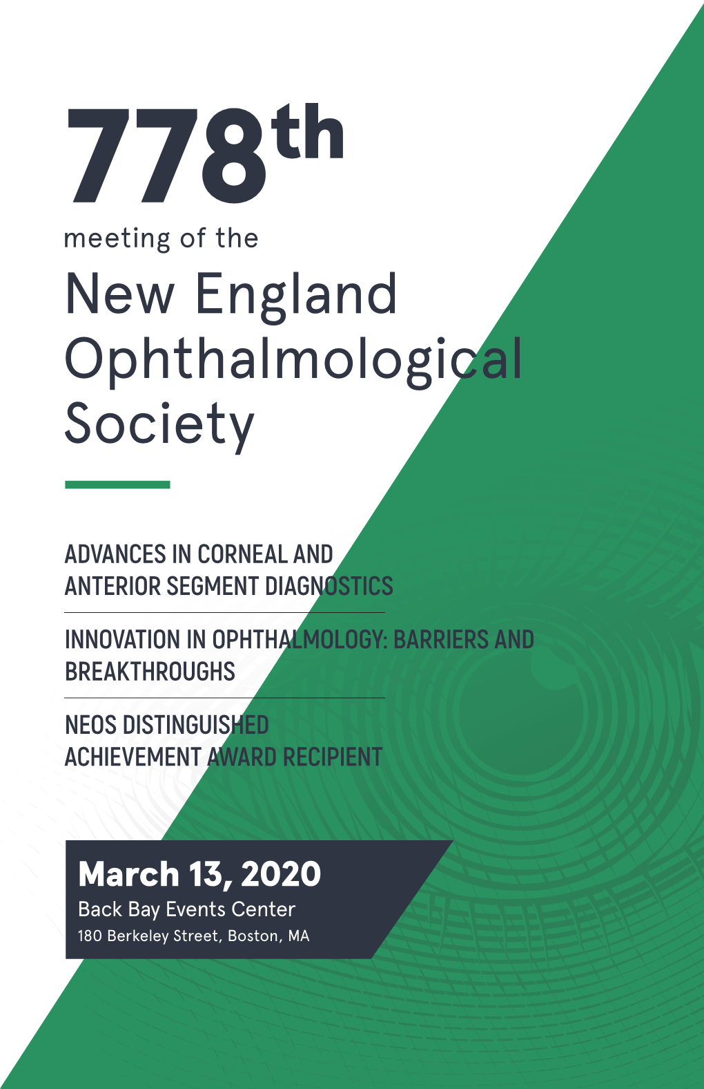 778Th Meeting of the New England Ophthalmological Society