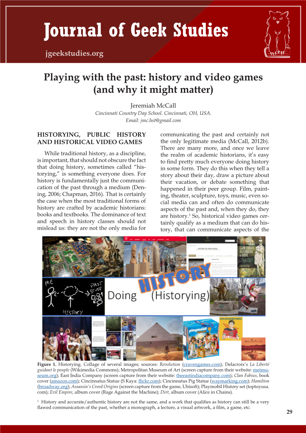 History and Video Games (And Why It Might Matter)