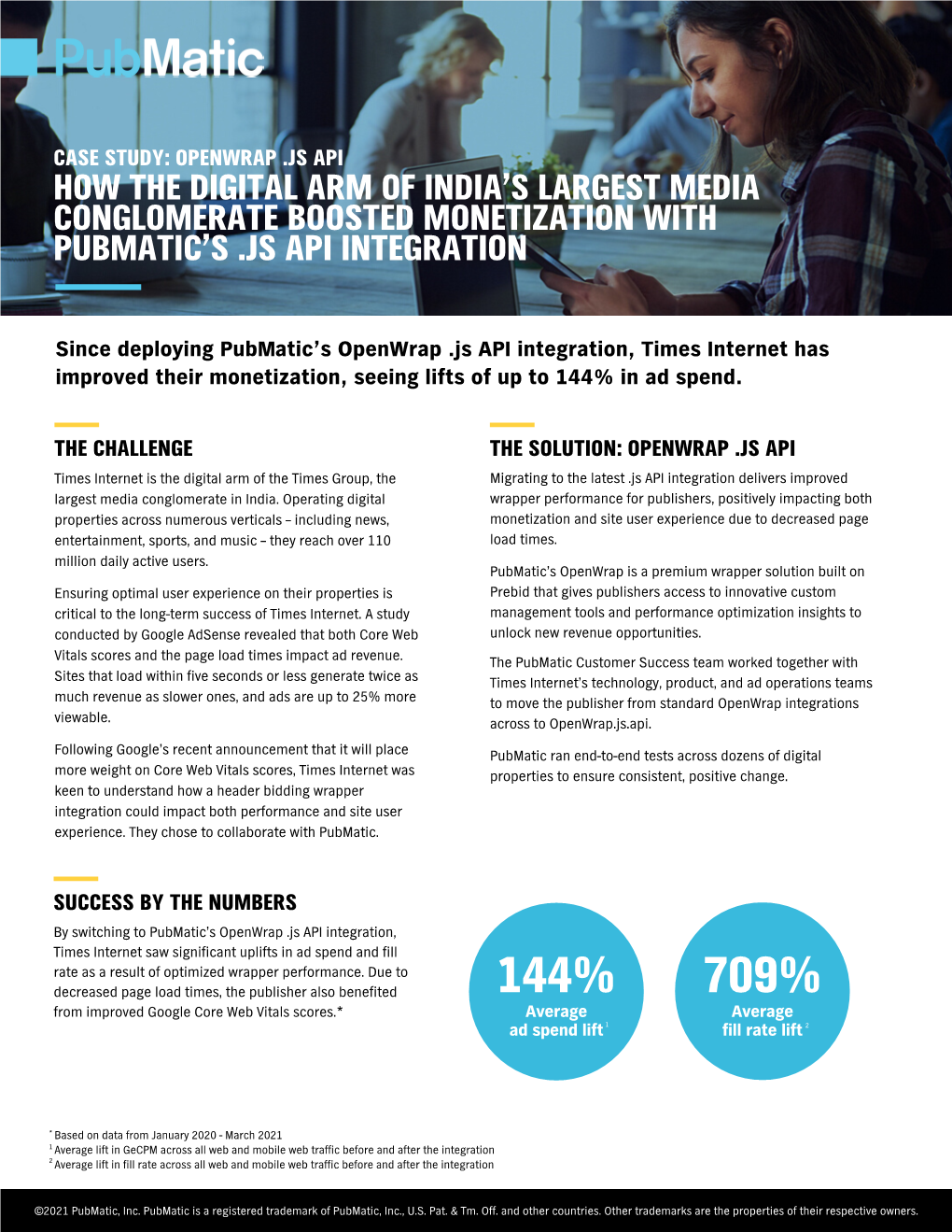Case Study: Openwrap .Js Api How the Digital Arm of India’S Largest Media Conglomerate Boosted Monetization with Pubmatic’S .Js Api Integration