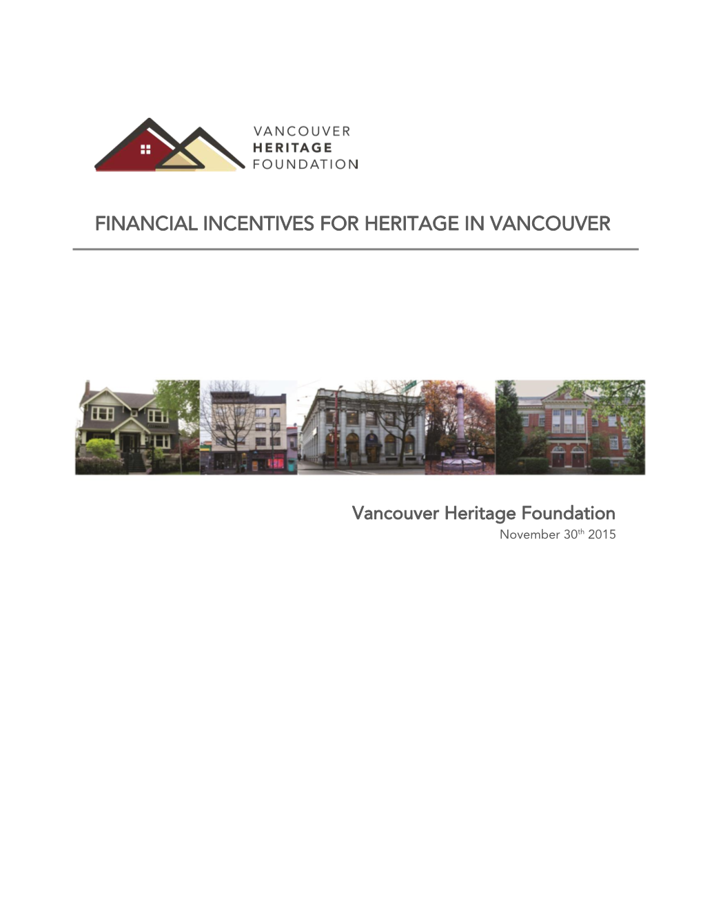 Financial Incentives for Heritage in Vancouver