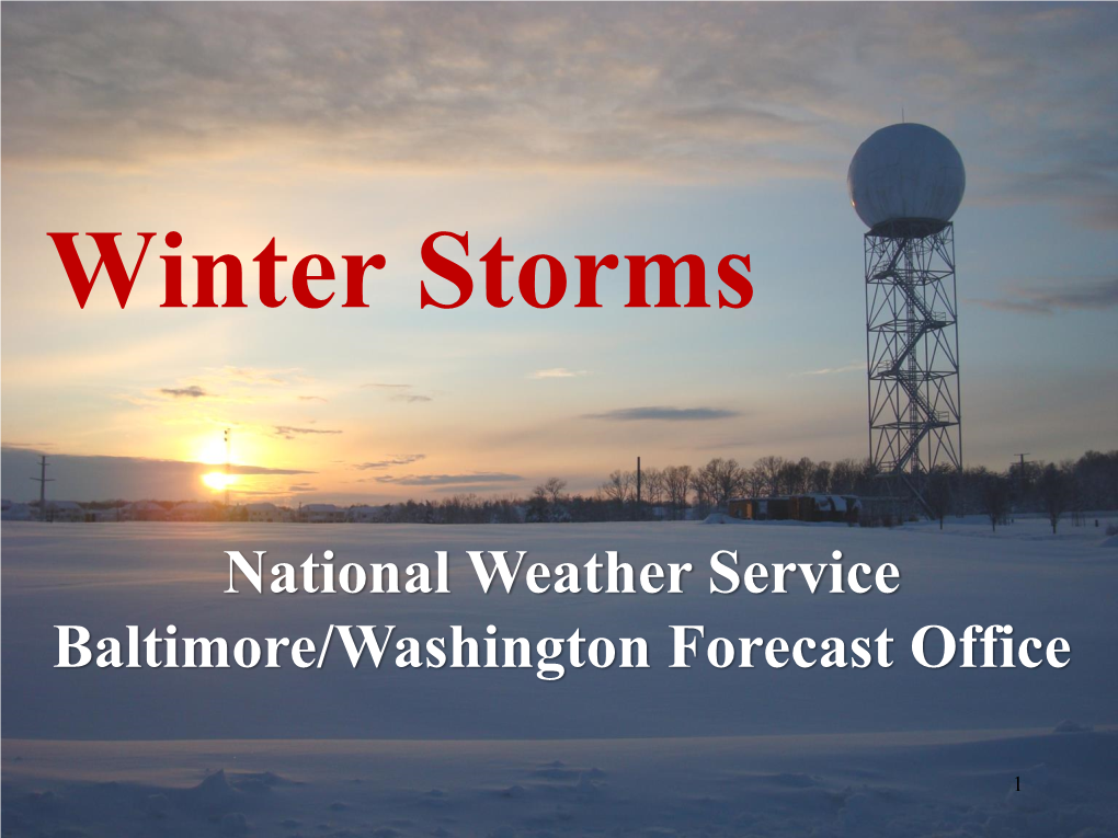 SKYWARN® Winter