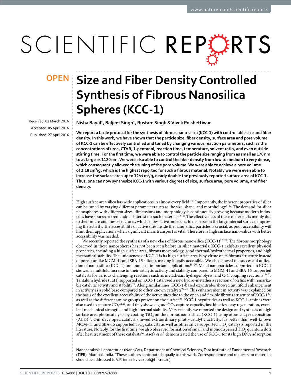 Size and Fiber Density Controlled Synthesis Of