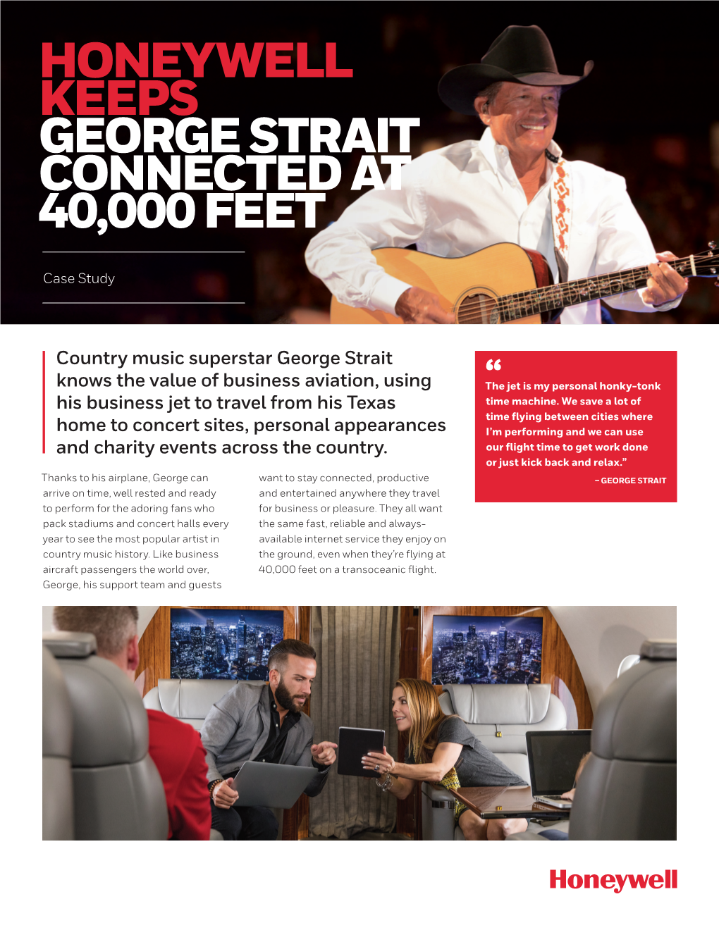 Case Study: Honeywell Keeps George Strait Connected at 40,000 Feet