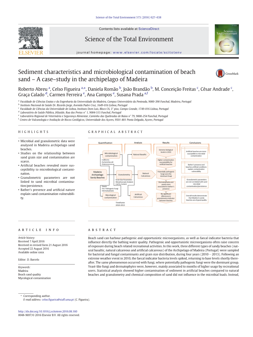 Sediment Characteristics and Microbiological Contamination of Beach Sand – Acase–Study in the Archipelago of Madeira