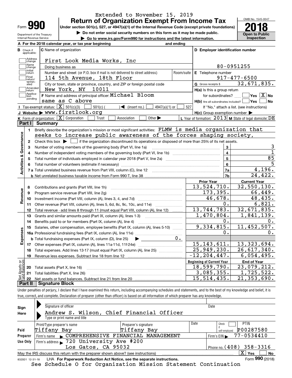 Return of Organization Exempt from Income Tax OMB No