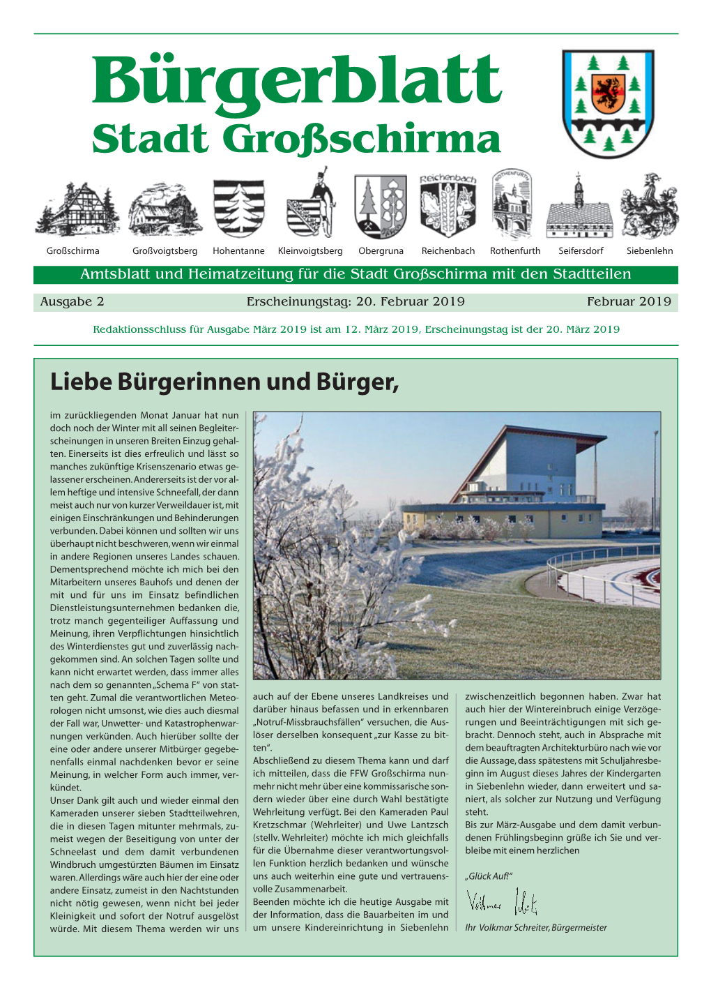 Bürgerblatt Stadt Großschirma