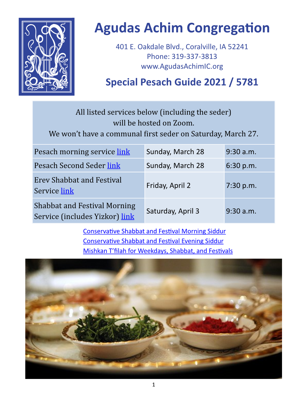 Special Pesach Guide 2021 / 5781