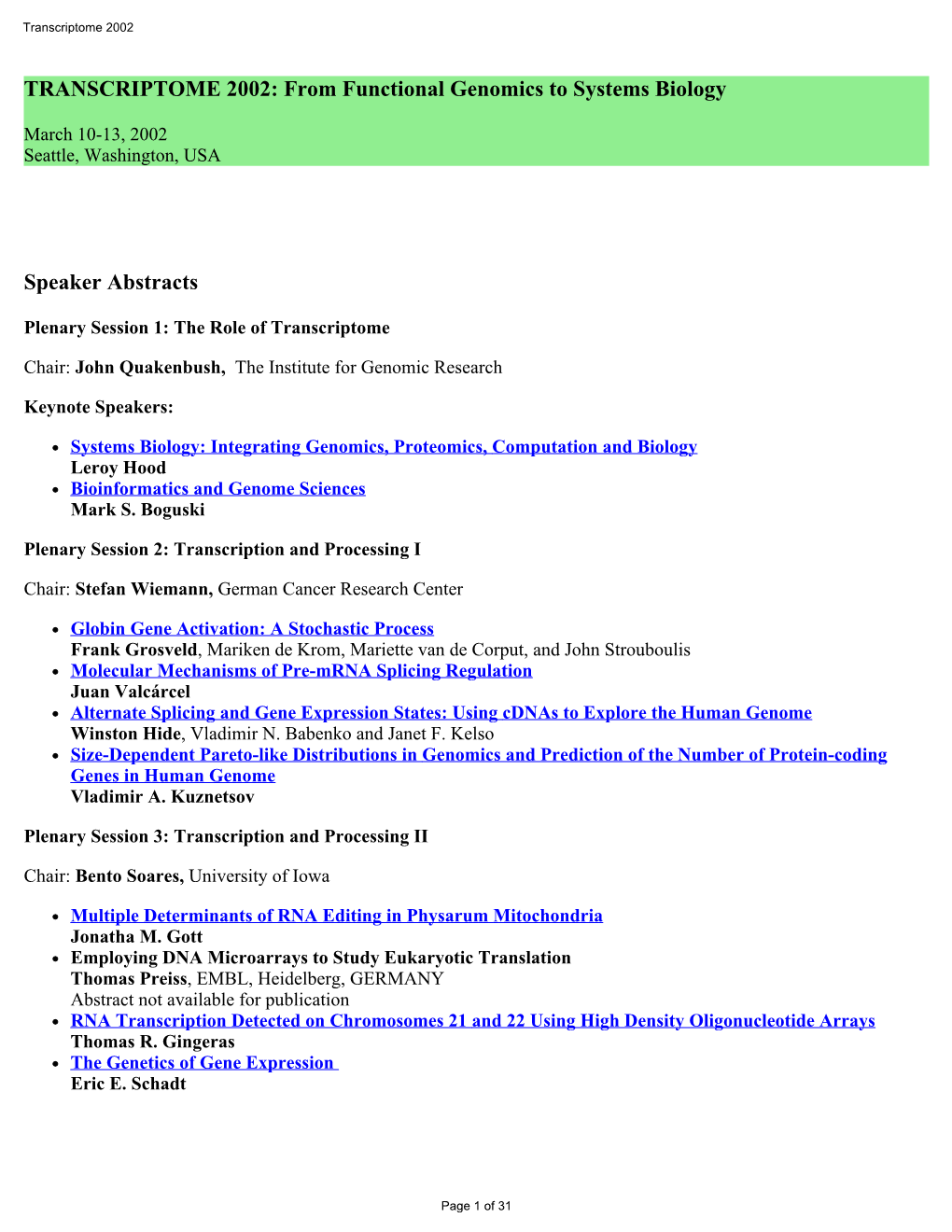 Speaker Abstracts (PDF)