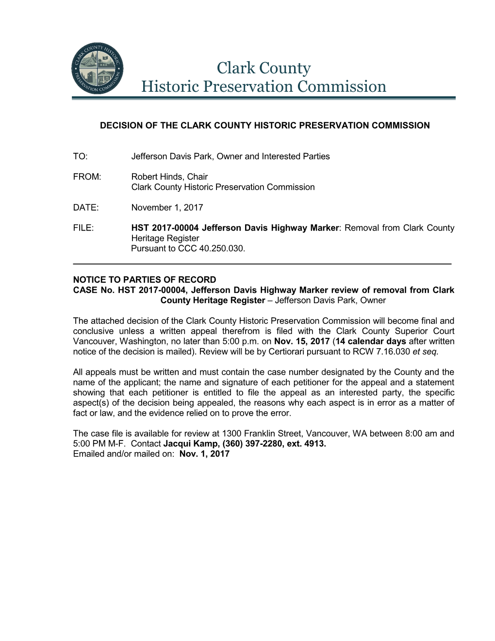 Clark County Historic Preservation Commission