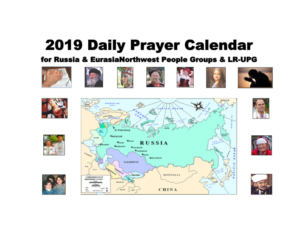 2019 Daily Prayer Calendar