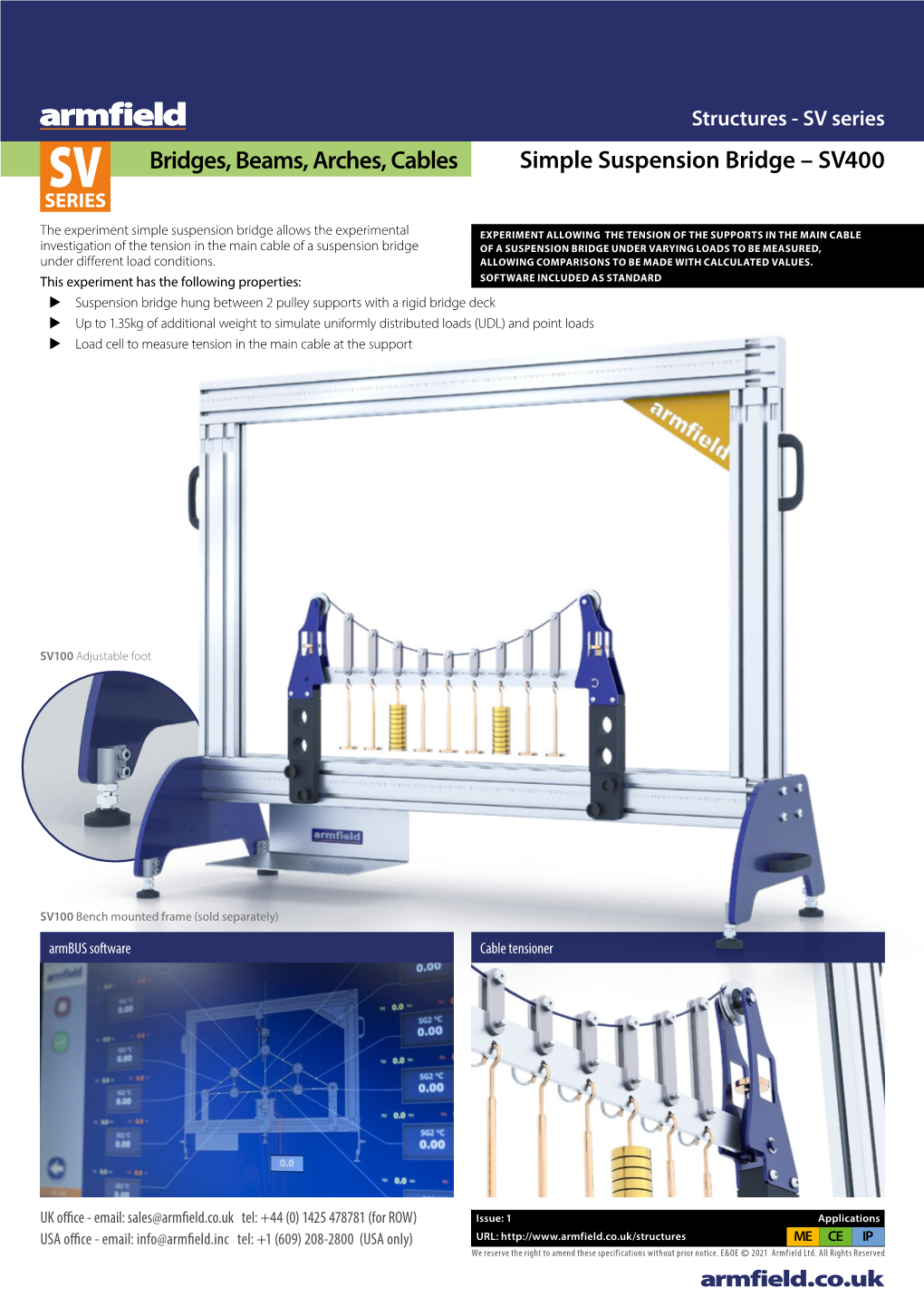 Simple Suspension Bridge – SV400 Bridges, Beams, Arches, Cables